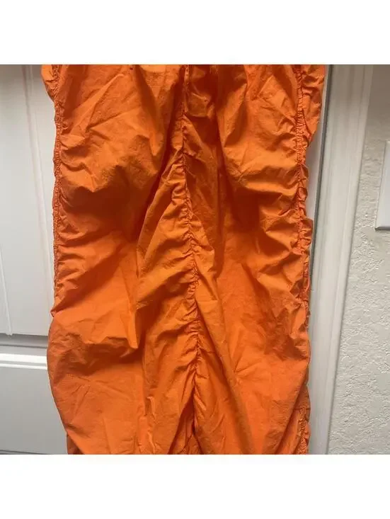 Ganni Orange Cotton-Poplin Mini Dress - Picture 4 of 8